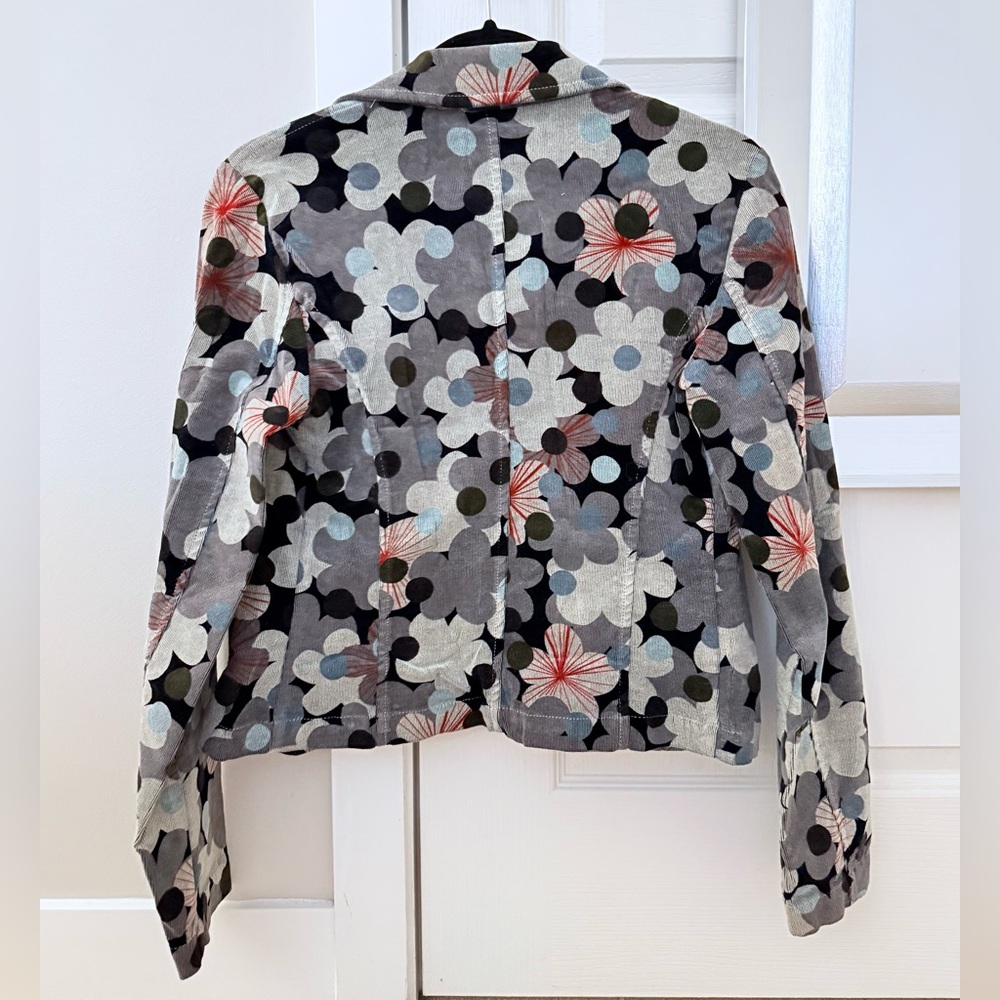 Vintage Sisley Corduroy Floral Jacket (Size IT 40 | US 4) - Picture 2 of 7